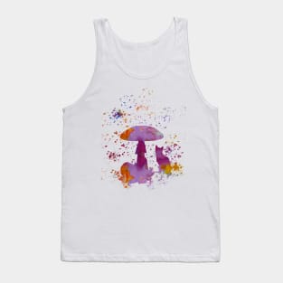 Cat and Mushroom Tank Top